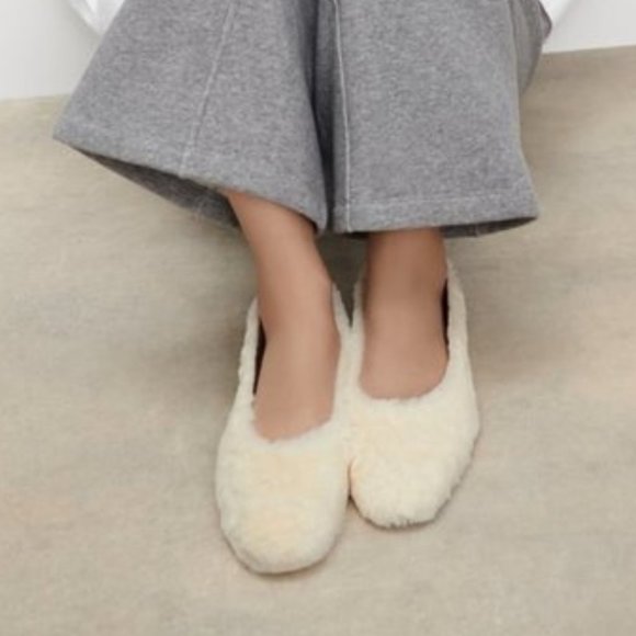 Zara Shoes - ZARA Faux Fur Ballet Flats